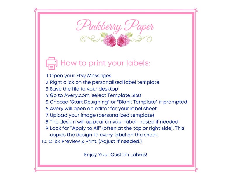 Tropical Return Address Labels, DIY Printable Labels, Digital Download ...