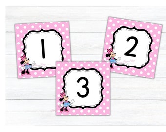 Minnie Mouse Classroom Calendar Numbers 1-31 (Digital Download)