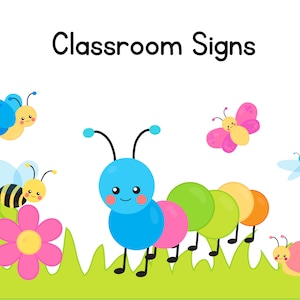 Classroom Center Signs | Preschool Centers | Cute Garden Signs Printable & Resizable Signs