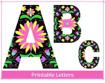 mexican pattern alphabet clip art letters a z printable etsy