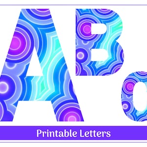 Clipart Lettres et chiffres de l'alphabet rétro | Imprimable numériquement des lettres majuscules, des chiffres de 0 à 9 | Lettres décoratives pour bannière de fête