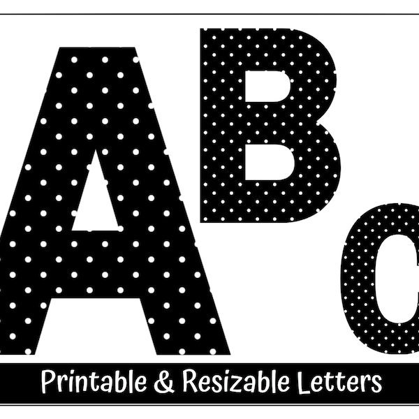 Alphabet Letters A-Z, Numbers 0-9 | Banner, Bulletin Board, Scrapbook, Sublimation Letters/Numbers