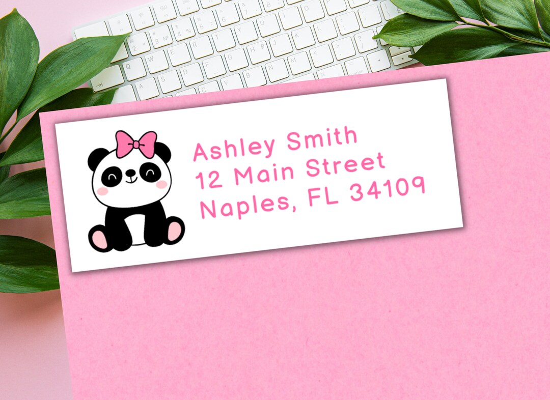 Baby Panda Return Address Labels DIY Printable Baby Shower - Etsy