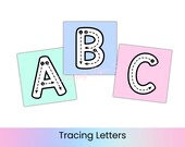 Alphabet Tracing Cards A-Z: Printable Handwriting Templates (PNG Downloadable Files)