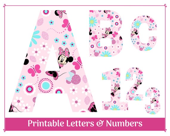 Baby Minnie Mouse Letters Alphabet Minnie Mouse Alphabet | Etsy