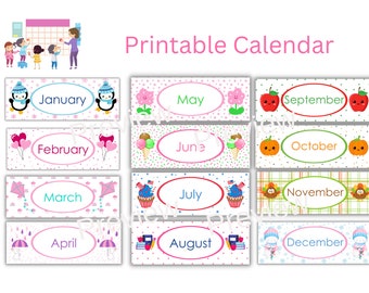 Seasonal Monthly Calendar - Etsy