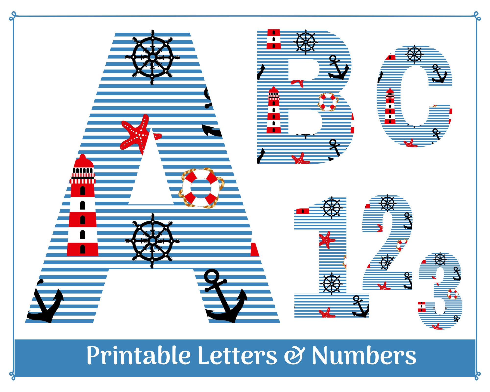 nautical-alphabet-letters-a-z-numbers-0-9-banner-bulletin-board-scrapbook-sublimation-letters-numbers-png-file-digital-download-etsy