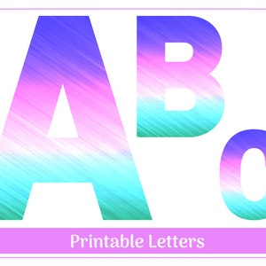 Lettres et chiffres de l'alphabet mauve ombré| Bannière DIY - Alphabet de la classe - Lettres de scrapbooking