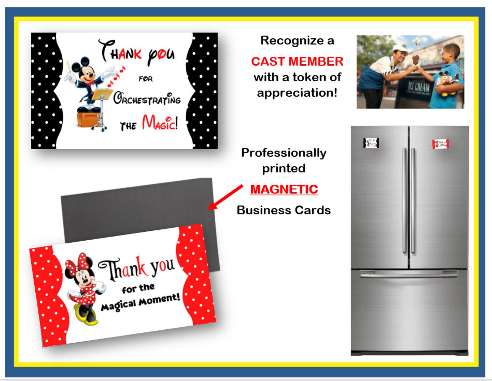 Disney Cast Member Appreciation Cards Thank You Etsy