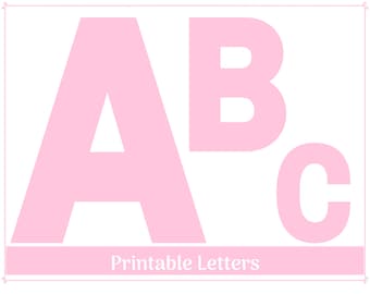 Pink Alphabet Clip Art: Printable Letters & Numbers (Digital Download)