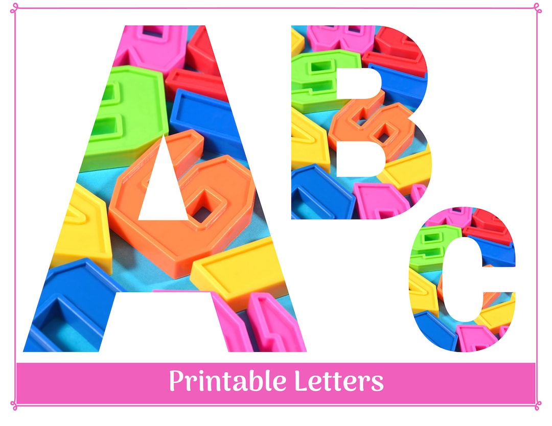 Math Themed Printable Alphabet Letters A-Z, Numbers 0-9 | Banners ...