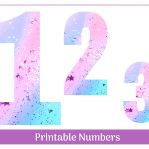 Pastel Rainbow Number Clip Art Printable & Resizable Numbers - Etsy
