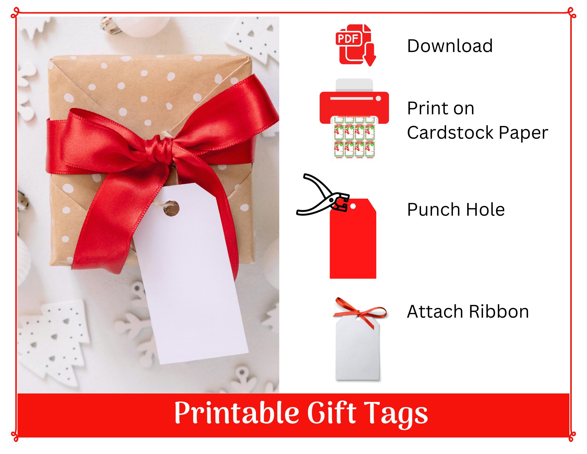 Editable Colorful Gift Tag Labels by Mickey's Reading Resources