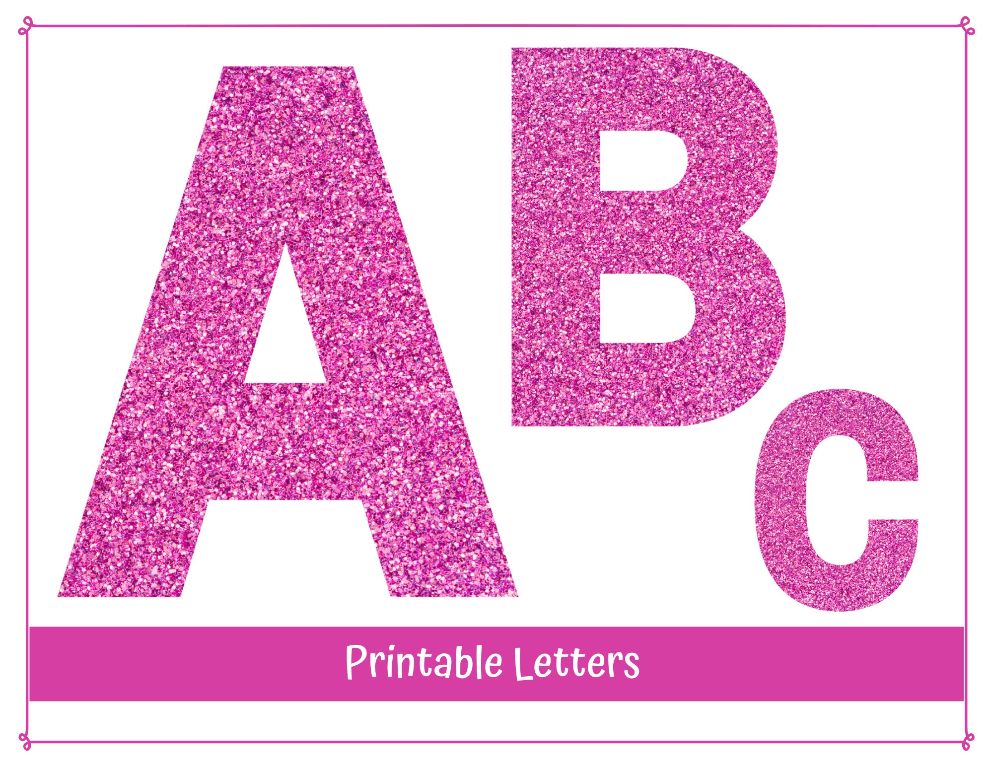 Free Glitter Alphabet To Download and Print  Alphabet printables, Glitter  letters, Lettering alphabet