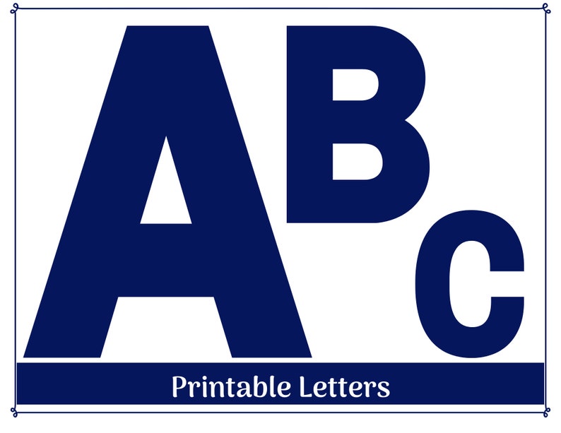 Navy Blue Alphabet Clip Art Letters A-Z Printable &amp; Resizable Letters ...