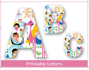 Multicultural Small World Alphabet Letters A-Z, Numbers 0-9 | Banner, Bulletin Board Set