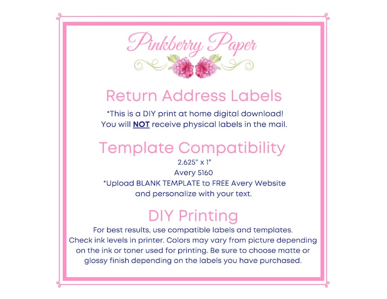 Crayon Return Address Labels: DIY Printable Stickers (digital Download ...
