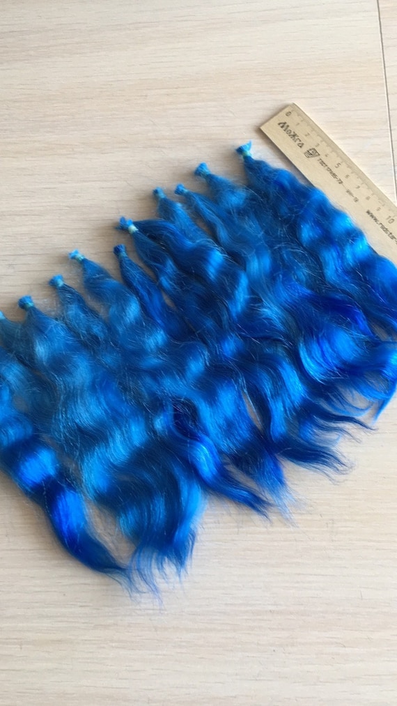 8 10 Mohair Doll Hair Bright Blue Hair Doll Etsy 8 10 Mohair Doll Hair Bright Blue Hair Doll Etsy