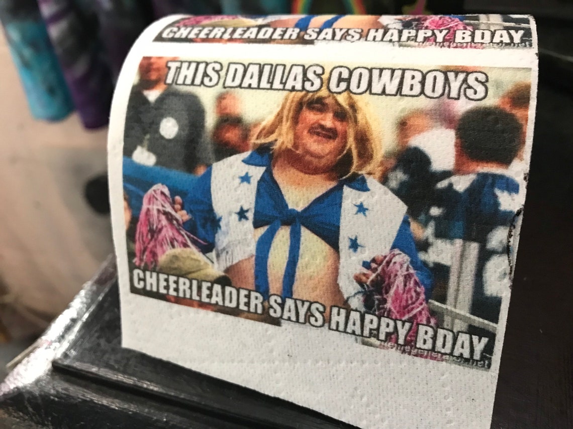Dallas Cowboys Toilet Paper Dallas Cowboys Birthday Gift Etsy