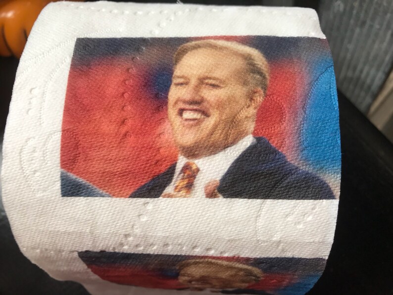 John Elway Toilet Paper Denver Broncos Toilet Paper Gag Etsy