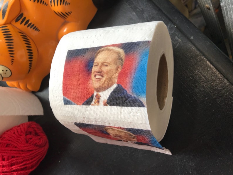 John Elway Toilet Paper Denver Broncos Toilet Paper Gag Etsy