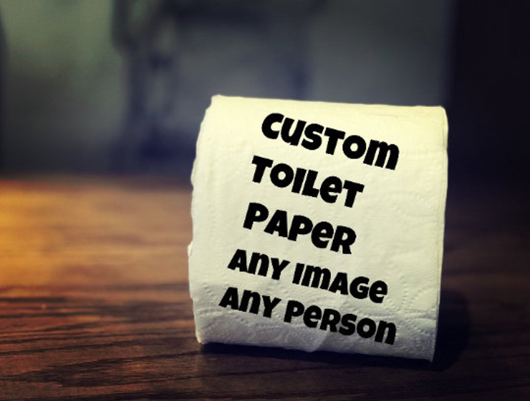 Printed TP Customized Printed Toilet Paper Gift Set, Personalized Design in  1 Color - 2 Pack