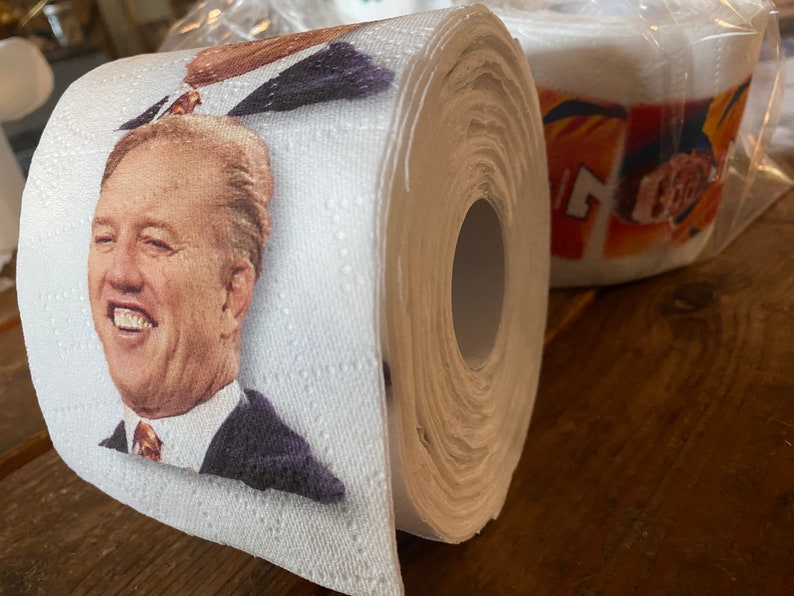 John Elway Toilet Paper, Denver Broncos Toilet Paper, Gag Gift, Fantasy
