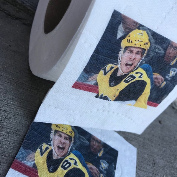 Sidney Crosby Toilet Paper, Pittsburgh Penguins Toilet Paper, NHL Gag Gift