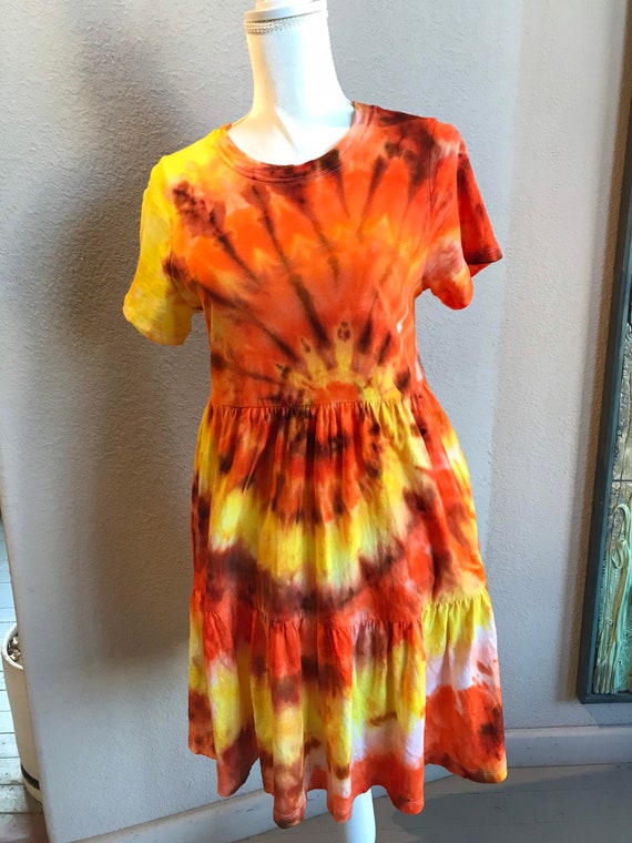 Tie Dye Dress With Pockets XS Etsy Canada