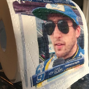 Papel higiénico Chase Elliott, regalo de broma de NASCAR