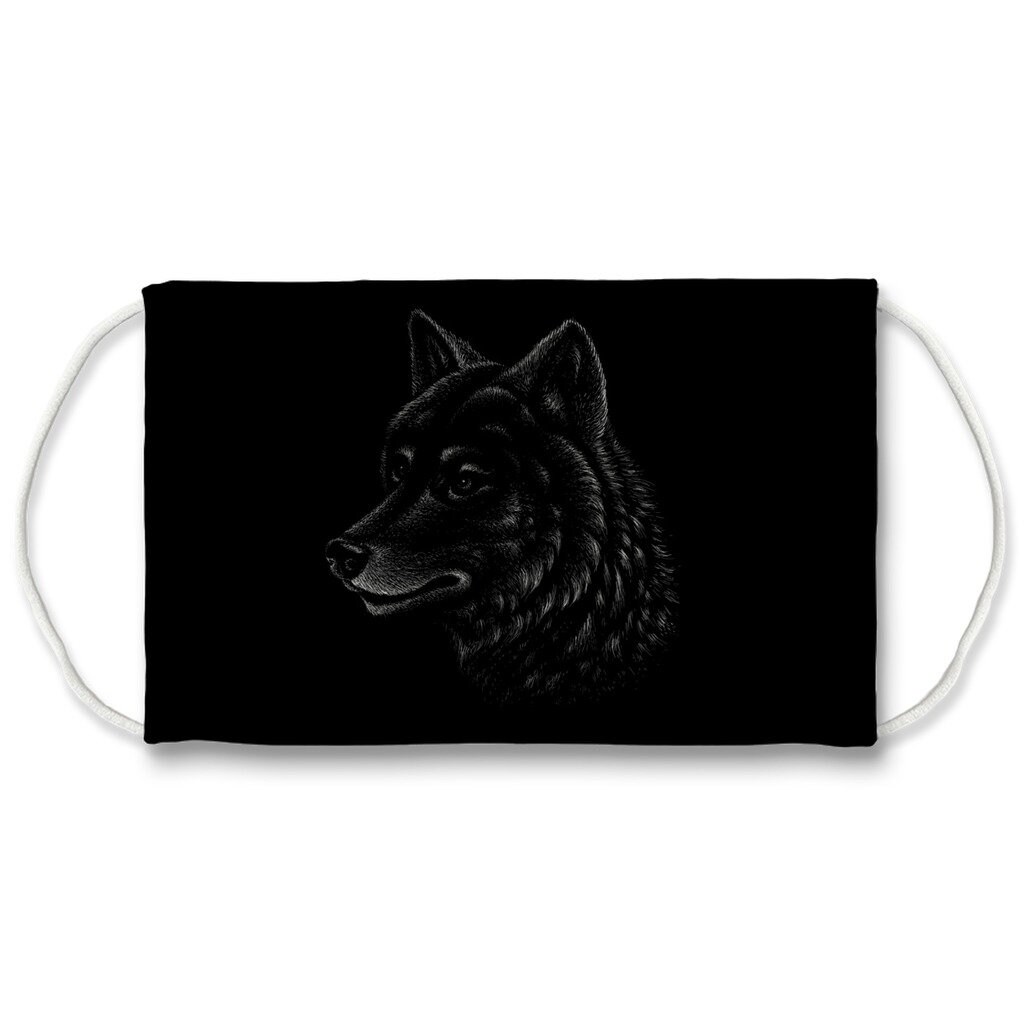 Wolf Mask Wolf Face Mask With Filter Beautiful Wolf Chalk Art Design - Etsy