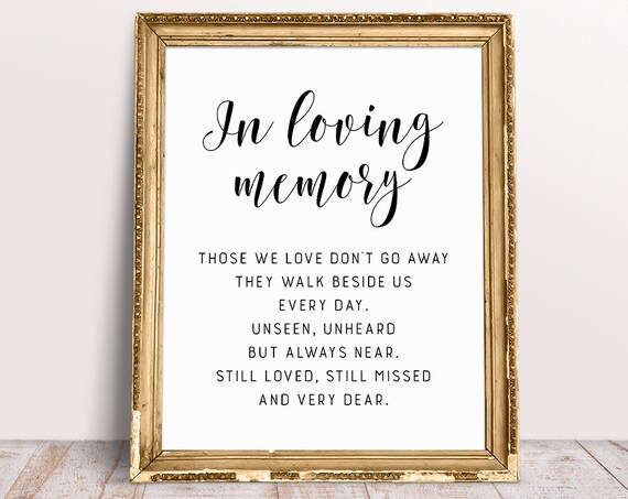 In Loving Memory Wedding Memorial Sign In Loving Memory Etsy In Loving Memory Wedding Memorial Sign In Loving Memory Etsy