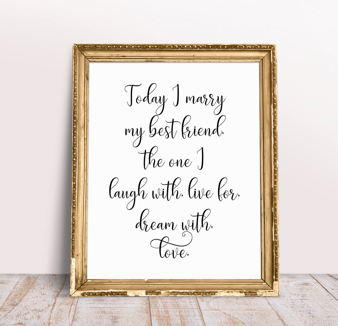 Best Friend Wedding Quotes Today I Marry My Best Friend Wedding Quotes Wedding Signs | Etsy