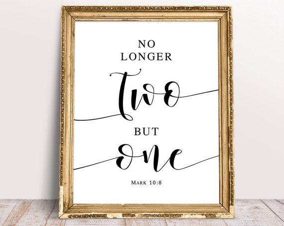 Engagement Marriage Greeting Card ~ Love...They Are No Longer Two But One Flesh Scripture ~ Mark 10:8
