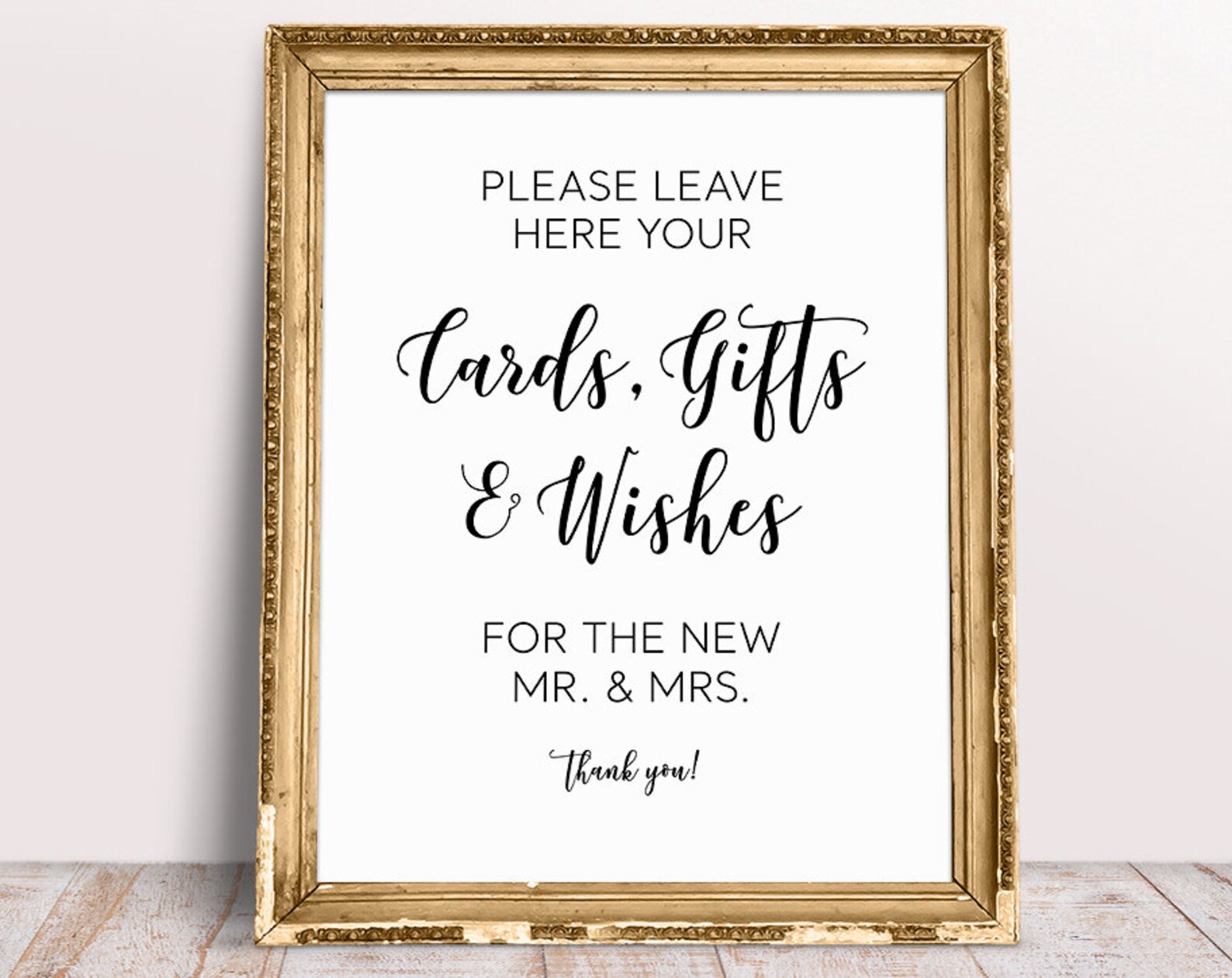 Please Leave Here Your Cards Gifts and Wishes for the New Mr Etsy