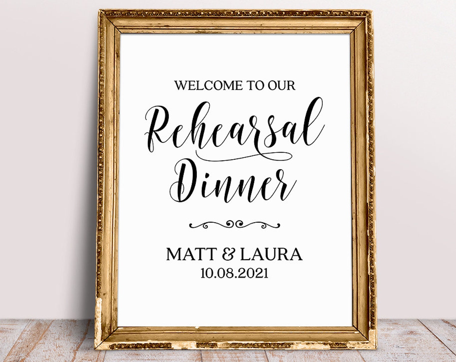 to Our Rehearsal Dinner Sign Rehearsal Dinner Sign Etsy