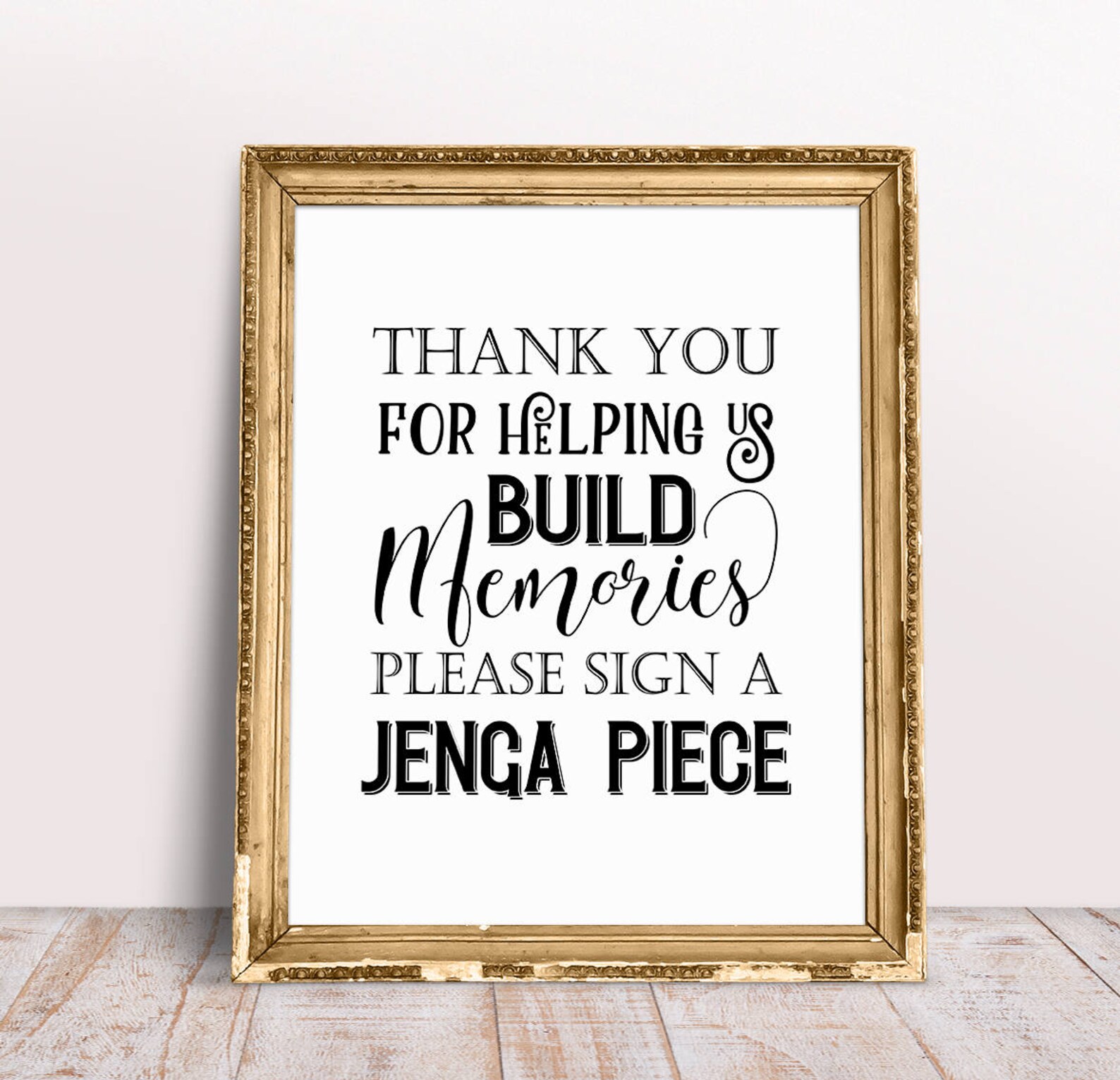 Help Us Build Memories Sign A Jenga Piece Wedding Jenga Sign - Etsy