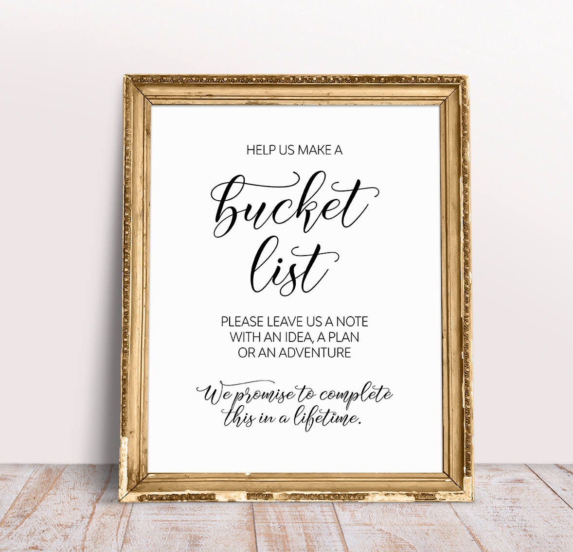 Bucket List Wedding Sign Wedding Signage Wedding Bucket Etsy