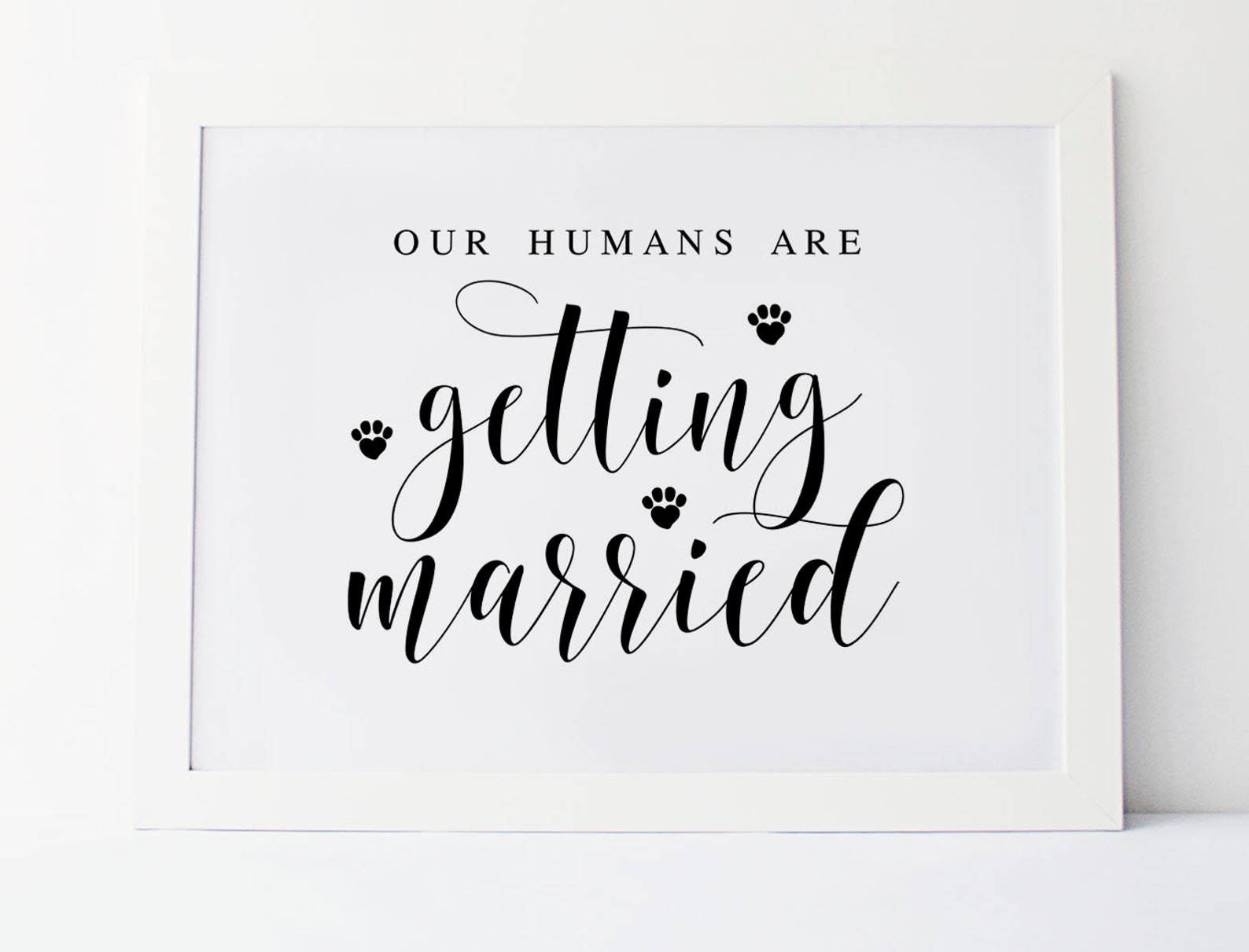 Our Humans Are Getting Married Wedding Signs Wedding - Etsy