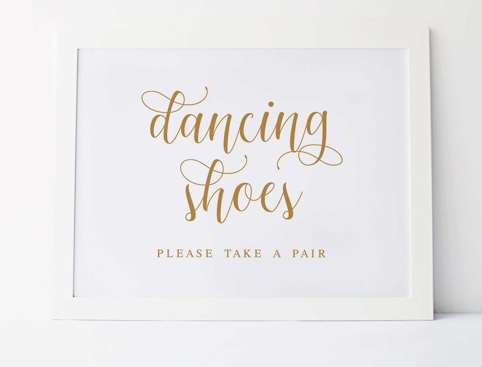 Dancing Shoes Sign Dancing Shoes Wedding Sign Gold Wedding Etsy