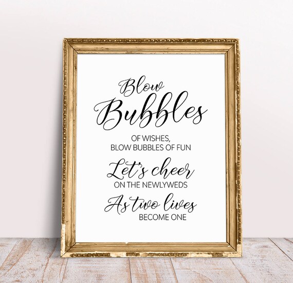 Blow Bubbles Of Wishes Blow Bubbles Of Fun Wedding Signs Etsy