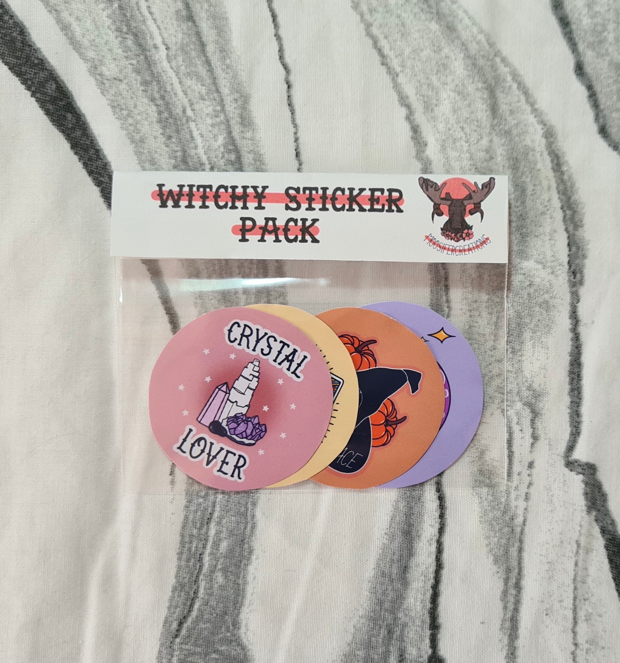 Witchy sticker pack pack of 4 stickers Etsy