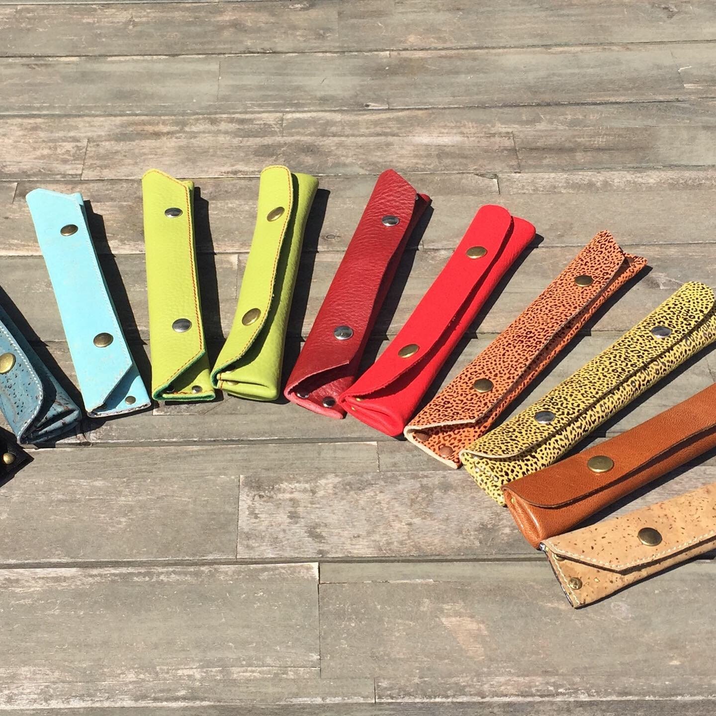 3 Etuis à Stylos en Cuir Et/Ou Tissu de Liège