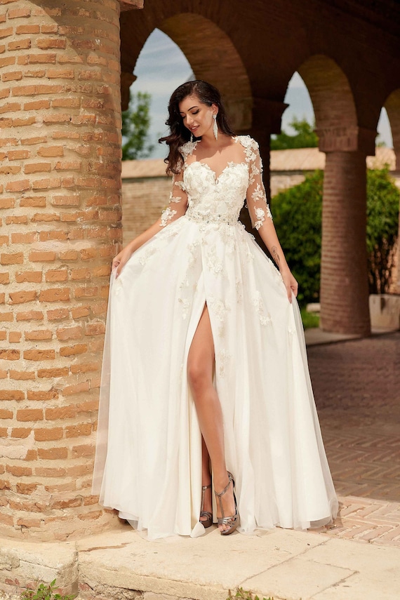 Vestito Lungo Estivo Donna In Lino E Viscosa - Sciolto, Con Tasche, Scollo Rotondo E Maniche Corte - Foto 4