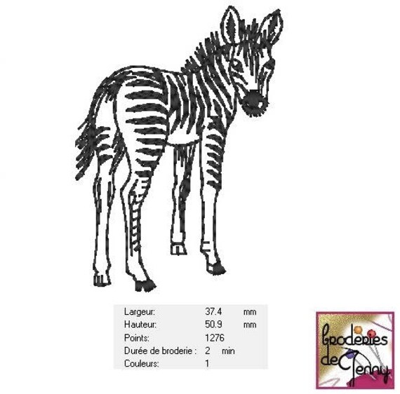 Fichier Broderie Brodeuse Tout Format Bebe Zebre Uni Une Etsy