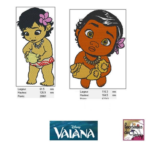All Size Embroiderer File Vaiana Moana 2 Baby Moana Files Etsy