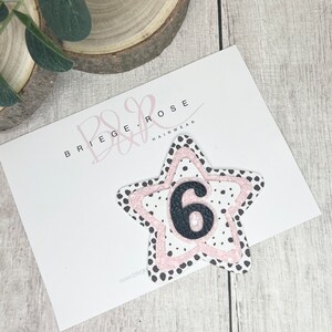 Birthday badge, number badge, personalised pin, first birthday, pink birthday clip, 1st birthday, baby girl birthday, party badge, girl gift