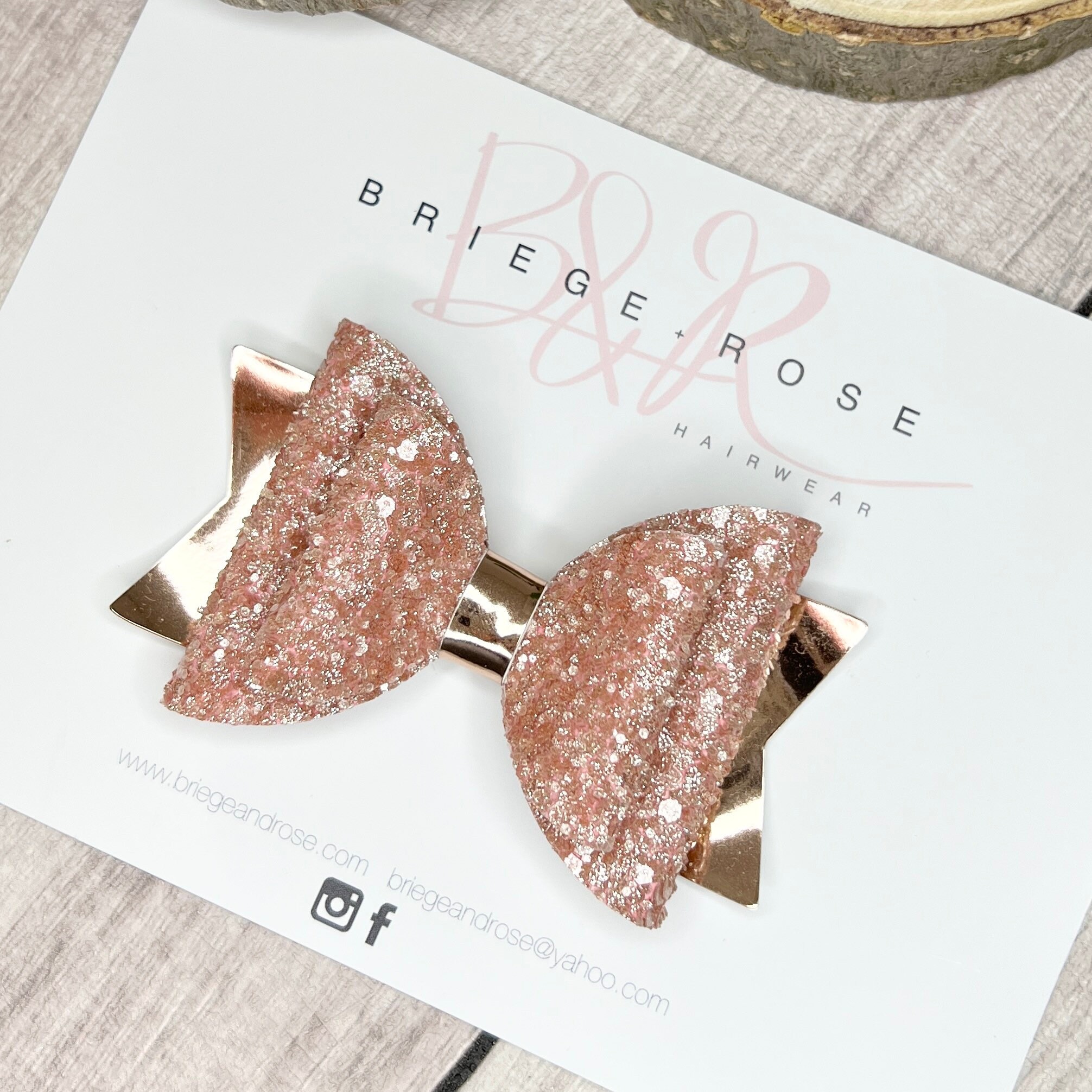 RoseGold Glittery Headband with Bow Rose Gold Sequin Headband, Rose Gold Hairbow, Sequin Hairbow  main image 2
