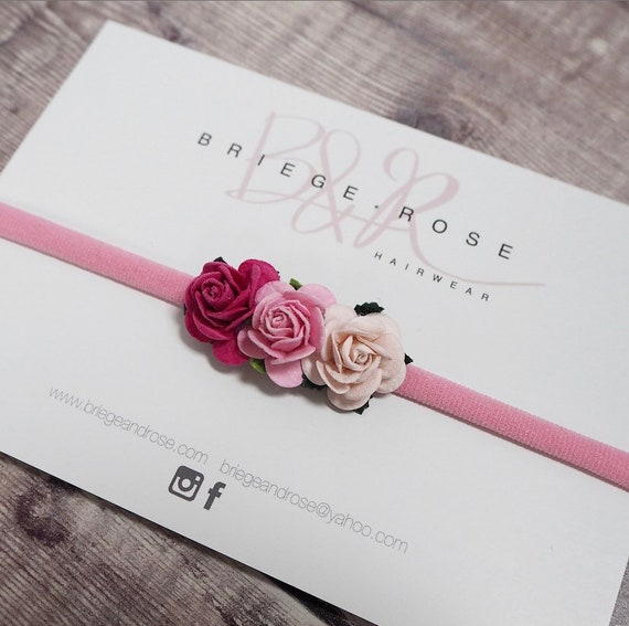 Babyhug Flower and Bow Motifs Headbands Set of 5 - Dark Pink