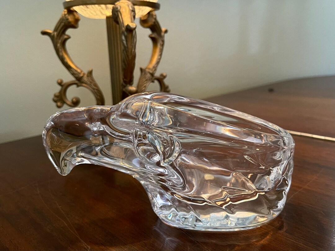 Lead Crystal Eagle Bowl Art Vannes of France Etsy